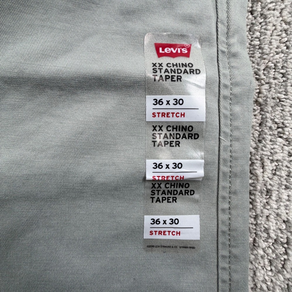 Levis XX Chino Pants Mens 36x30* Olive Green Standard Taper Stretch 85226-0094 - Picture 4 of 10